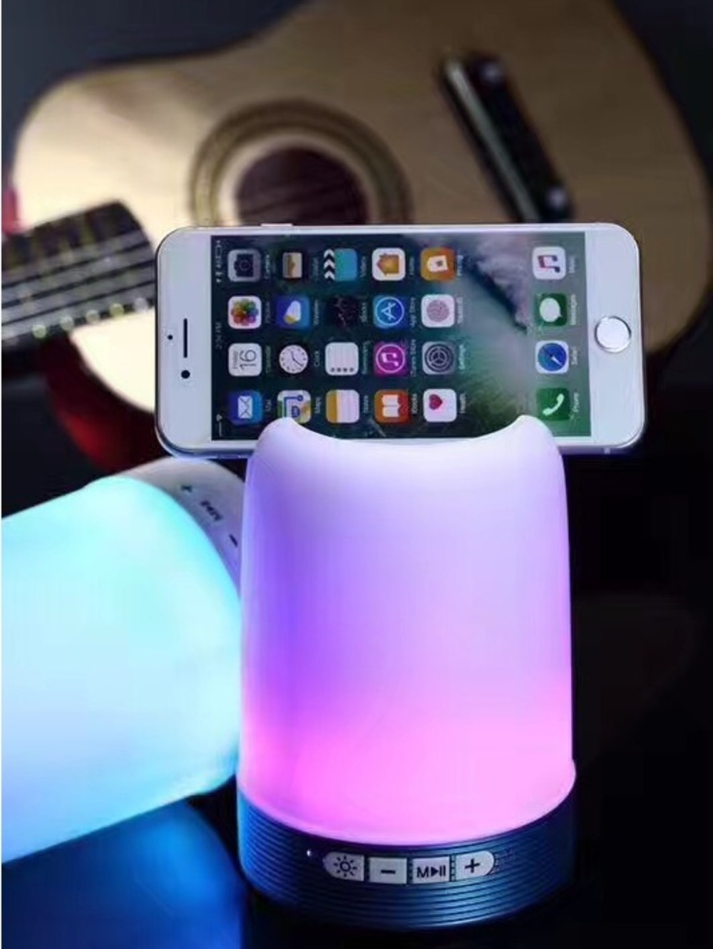 LED Color-Changing Bluetooth Speaker Lamp - Green & Blue - Picture 2 of 3